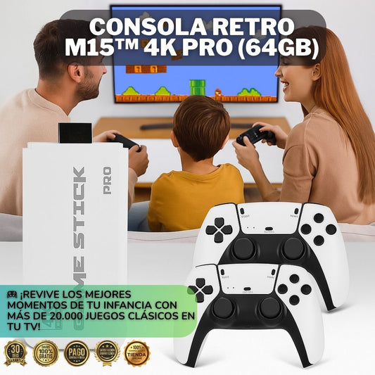 Consola Retro M15™ 4K Pro (64GB) – Diversión clásica sin límites 🎮