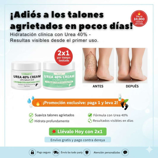 📛 Crema Urea Pro+ 40™ Doble Hidratación – Pies Suaves en Días 👣