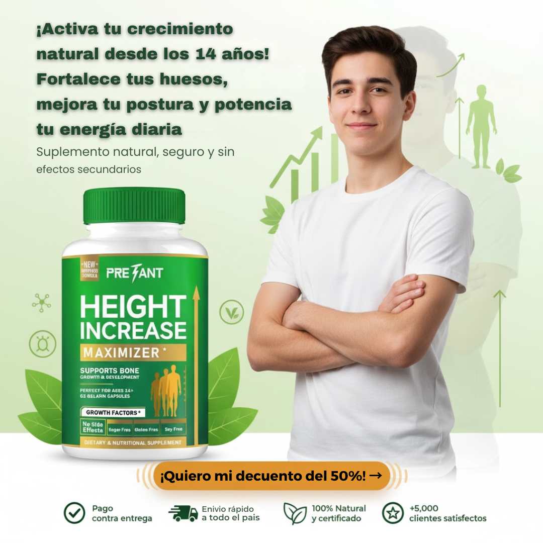 PRETANT Height Increase Maximizer™ – Crecimiento Natural y Seguro 📈