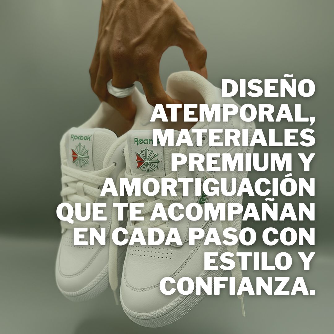 Reebok Beams™ Blancas y negras – Estilo clásico con comodidad urbana 👟