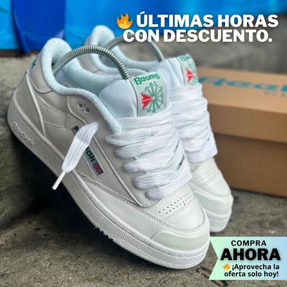 Reebok Beams™ Blancas y negras – Estilo clásico con comodidad urbana 👟