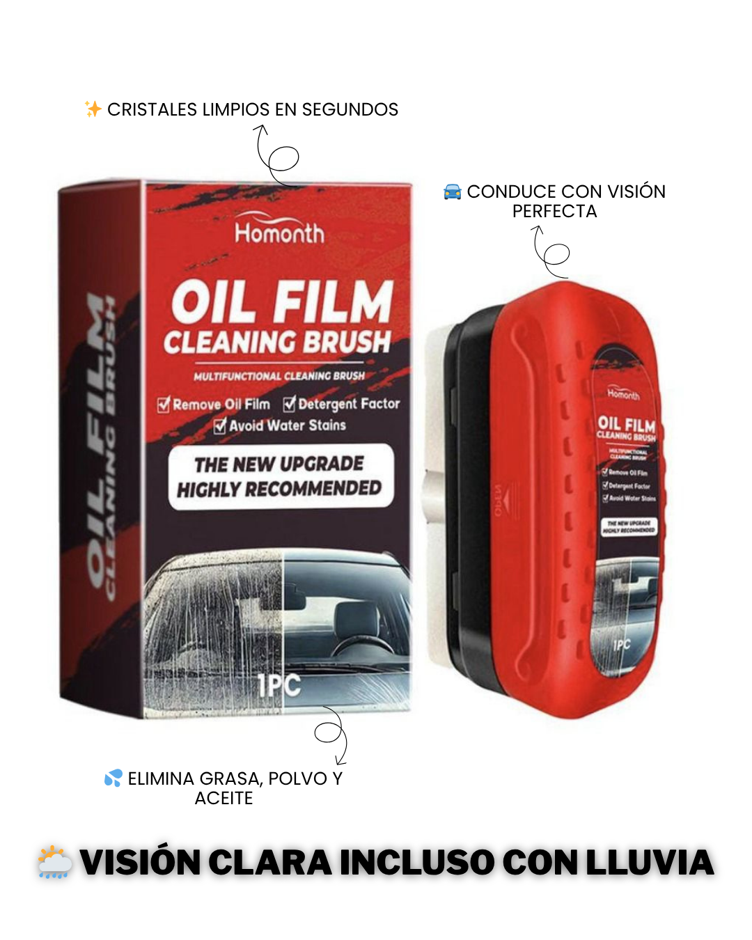 Cepillo ClearView Pro™ – Vidrios sin empaño 🚗