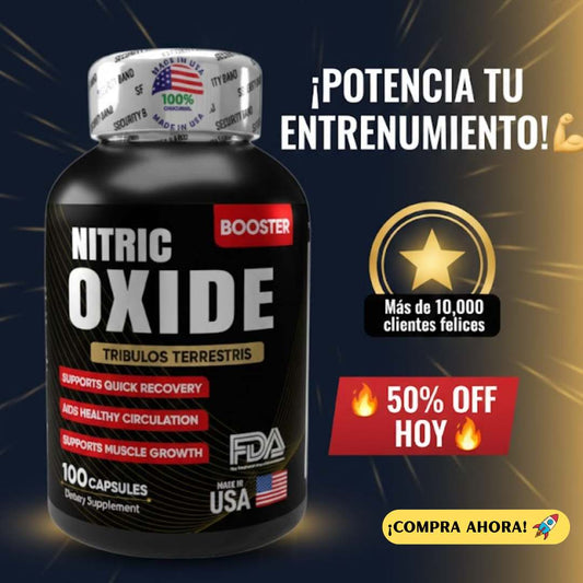 Nitric Oxide Booster Pro™ – 100 Cápsulas | Rendimiento y Vitalidad 💪