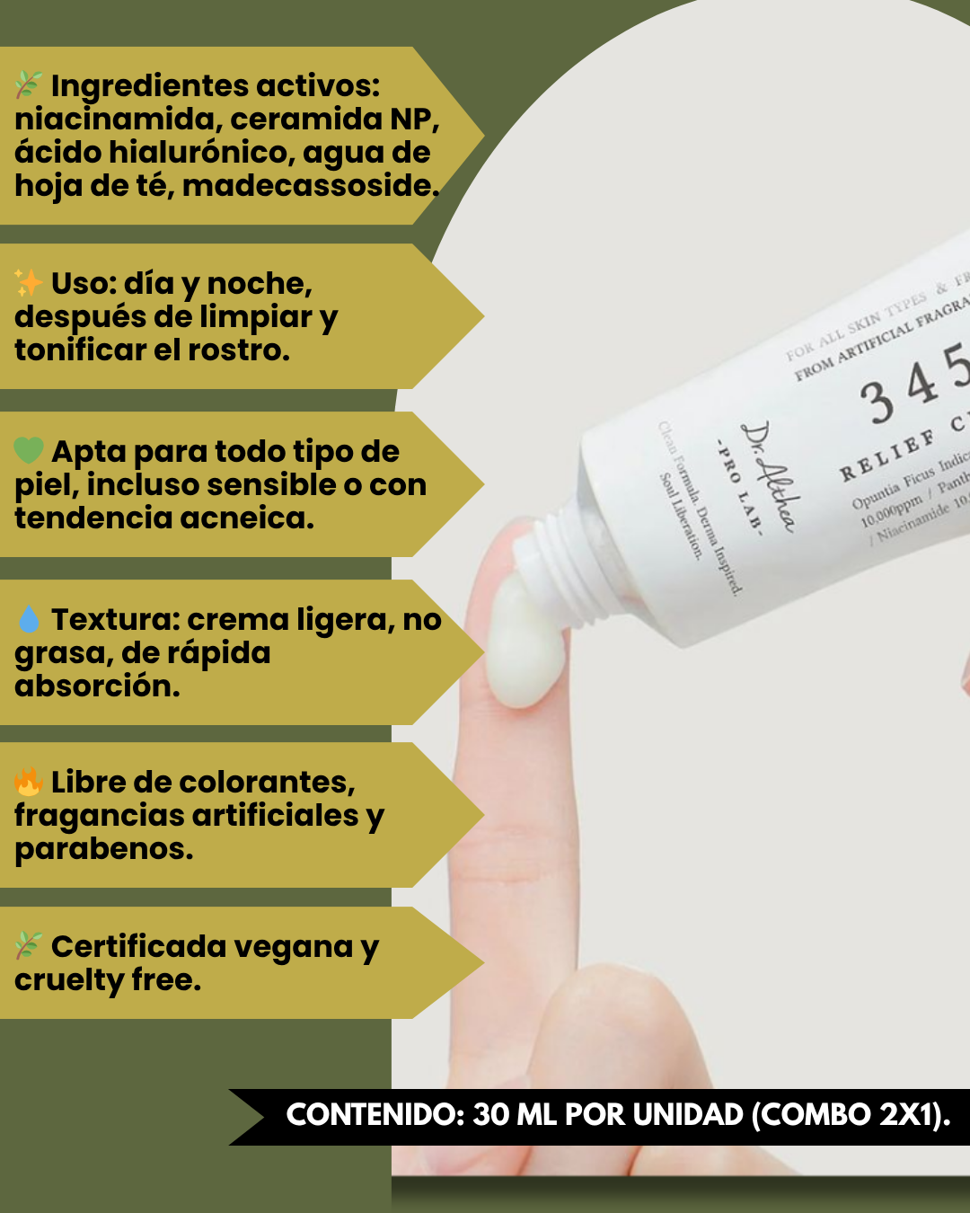 Relief Crema 345 de 30ml Dr. Althea– Combo 2x1 🌿