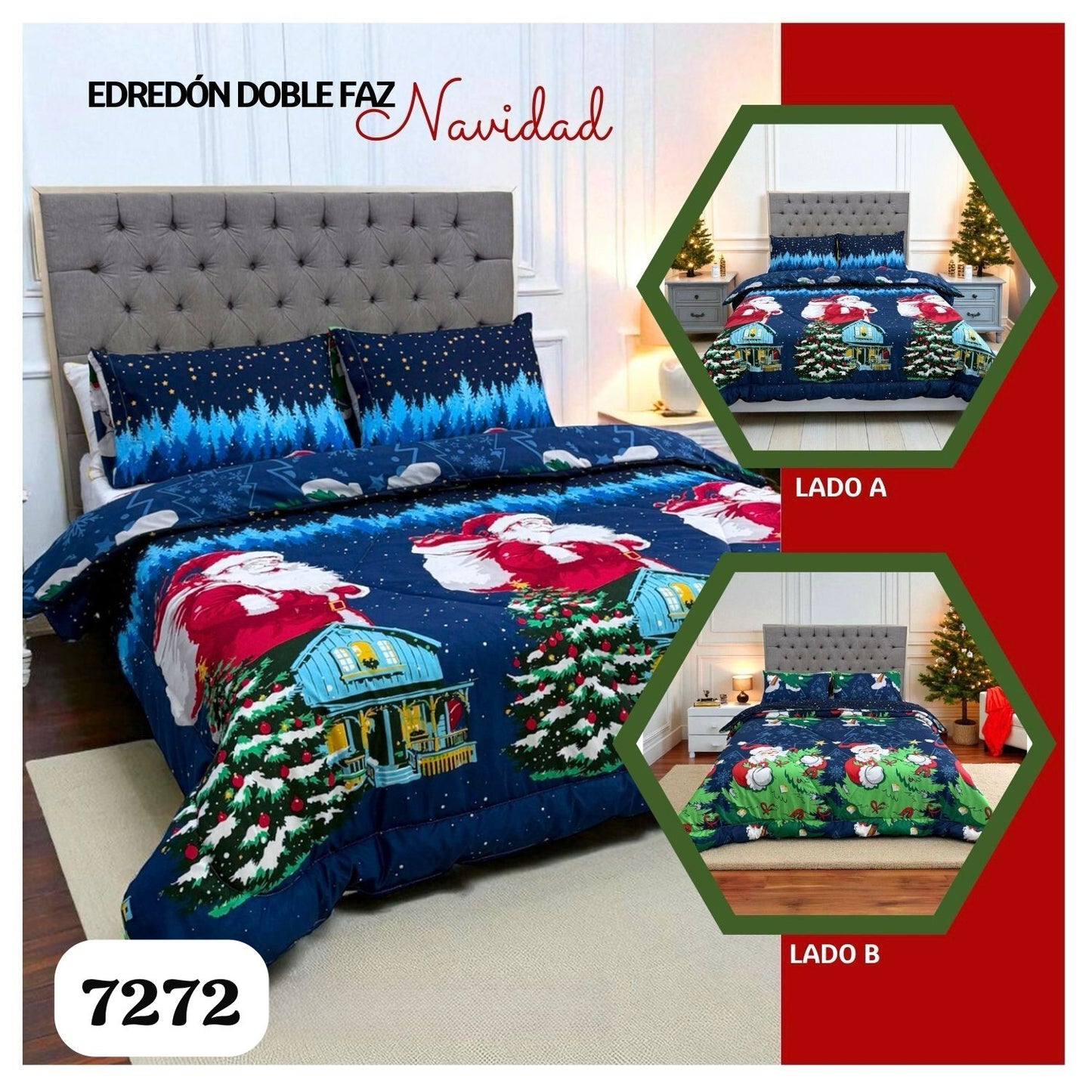 Edredón Doble Faz Navidad™ – Cálido y Festivo 🎄