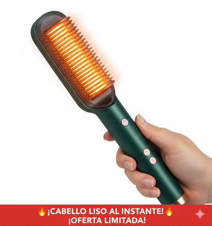 Liso Radiante™ | Cepillo Alisador Antifrizz 2 en 1: peina y alisa al instante - EL ORIGINAL