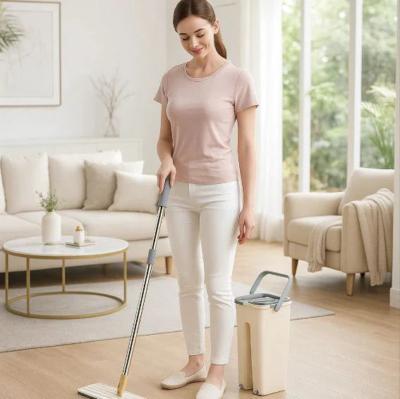Mop Mágico 360° UltraClean™ — Kit (Mop + Cubeta + Repuesto) 🧹