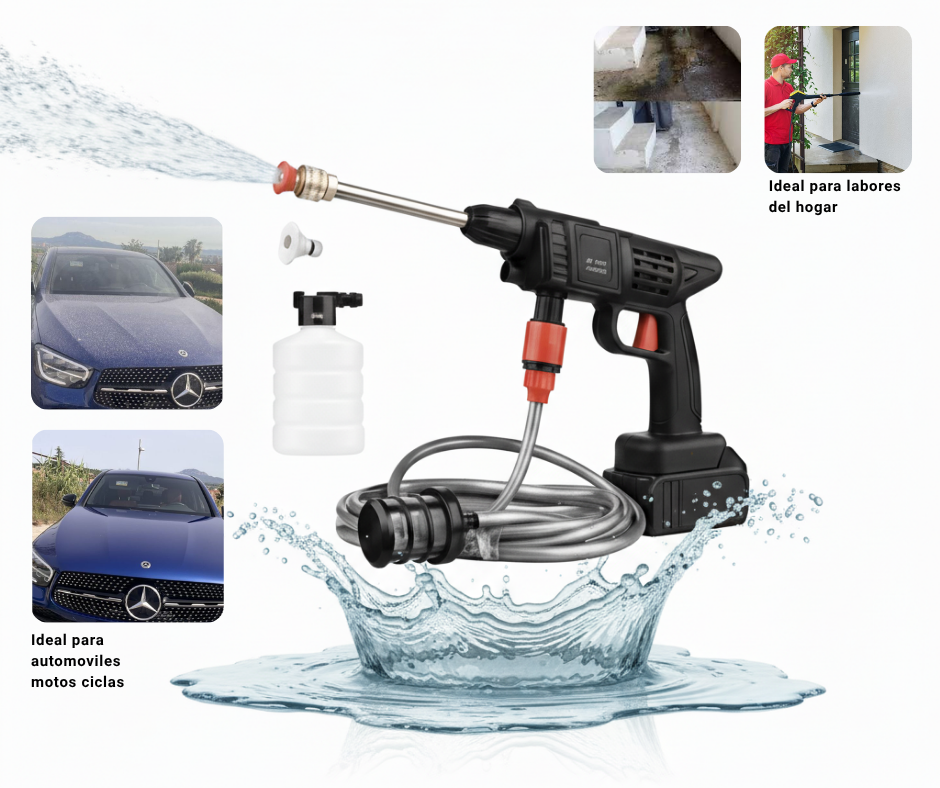 Hidrolavadora Inalambrica PowerClean™ 48V con doble Batería – Limpieza sin límites 🚿