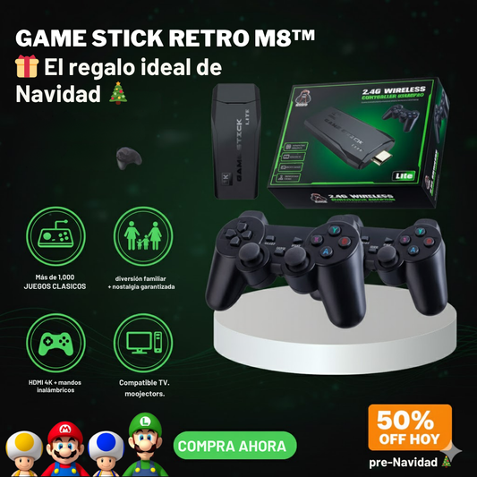 Game Stick Retro M8™ – Diversión familiar en 4K 🎮