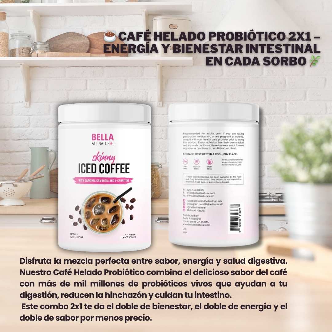Café Helado Probiótico 2x1 – Energía y Digestión Sana ☕🌿