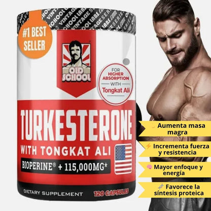 Turkesterona Importada 120 Caps – Potencia y masa magra 💪