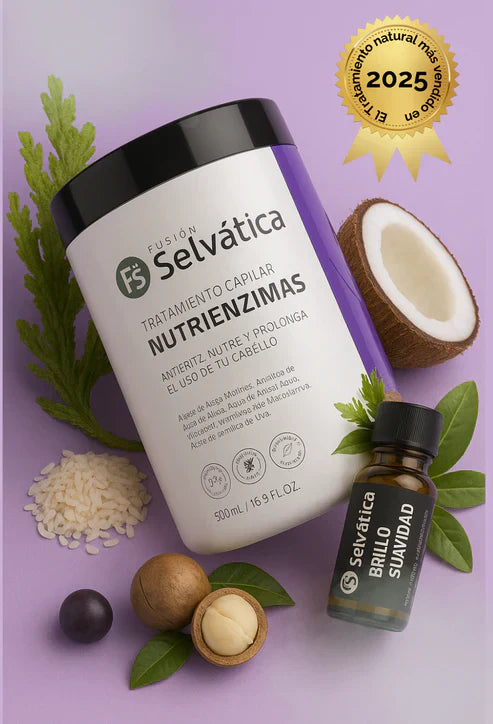 Fusión Selvática™ — Dúo Anti-Frizz (Tratamiento Nutrienzimas + Ampolla) 🌿